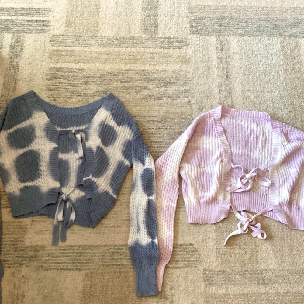 Women’s cropped Tie up sweaters (TOGETHER)